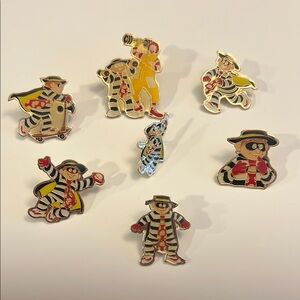 McDonalds Hamburgler Crew Pin Set - Multicolor Set of 7